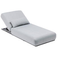 SONNENLIEGE 213/33/90 cm  - Anthrazit/Hellblau, Basics, Textil/Metall (213/33/90cm) - Kettler