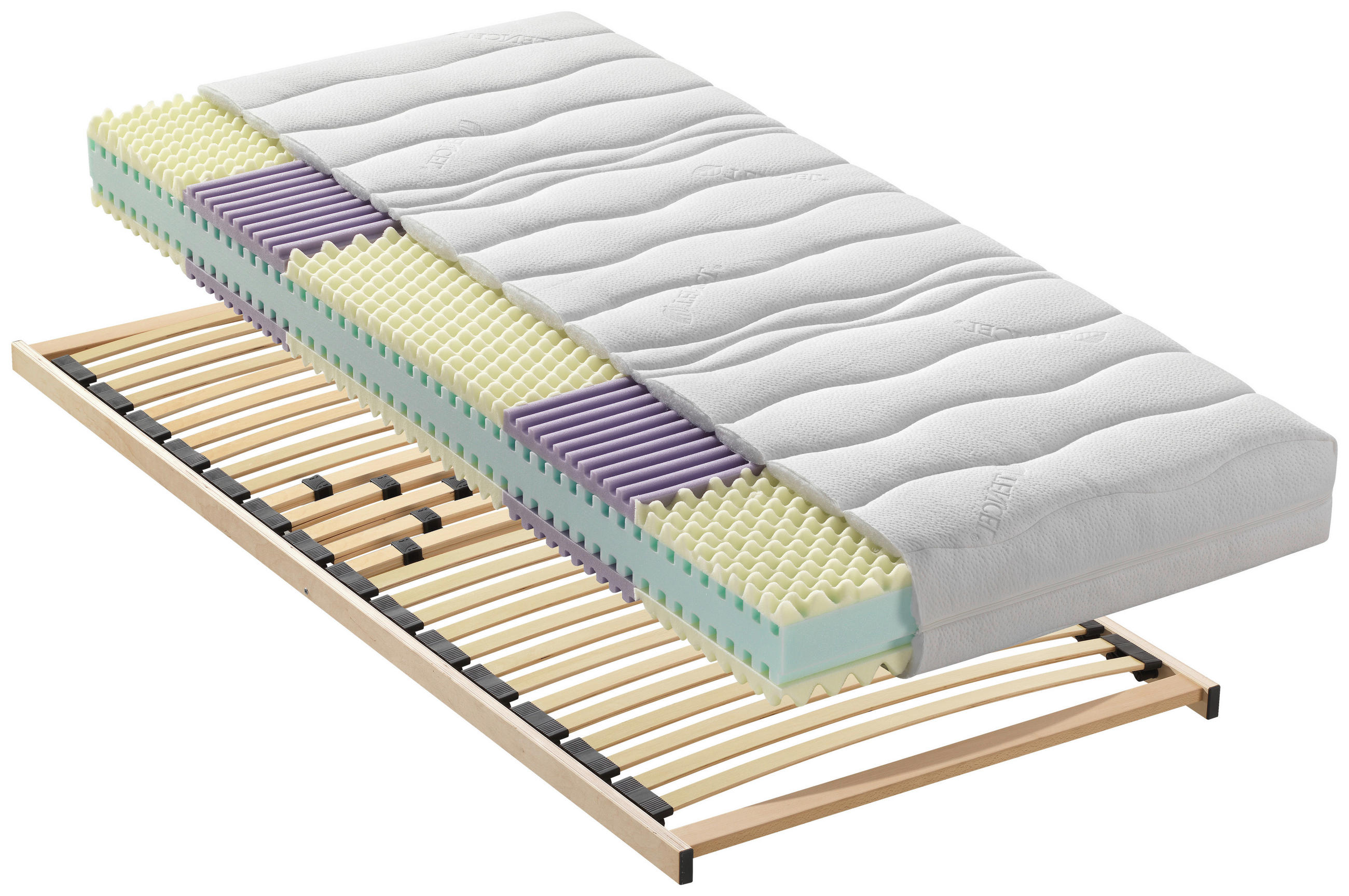 MATRATZENSET 90/200 cm  - KONVENTIONELL, Holz (90/200cm) - Sleeptex
