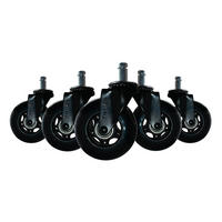 DREHSTUHLROLLE  in  - Schwarz, Design, Kunststoff (7,5/12/3,3cm) - Livetastic
