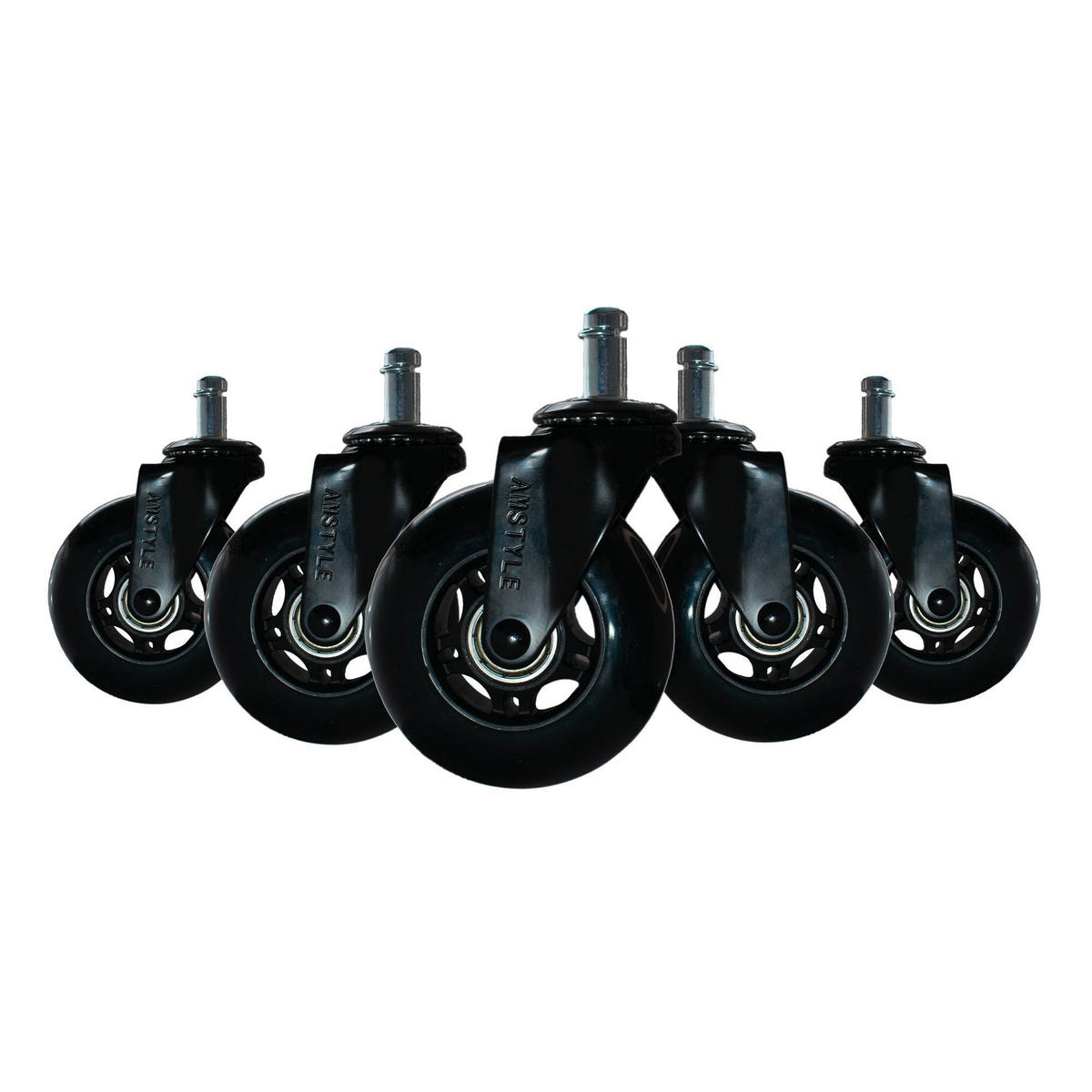 DREHSTUHLROLLE  in  - Schwarz, Design, Kunststoff (7,5/12/3,3cm) - Livetastic
