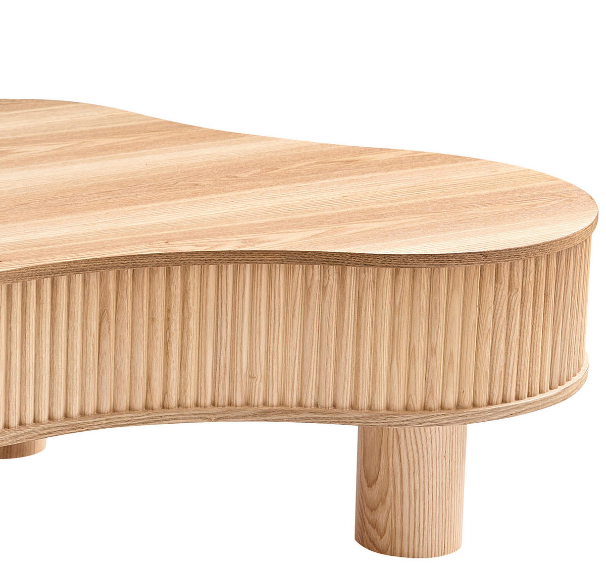 COUCHTISCH furniert 116/77/32 cm Freiform Naturfarben  - Naturfarben, MODERN, Holzwerkstoff (116/77/32cm) - Livetastic