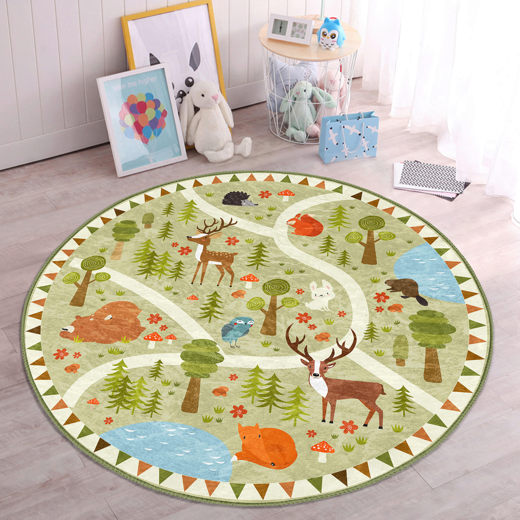XXXLutz Kinderteppich Mehrfarbig 120x120 cm