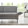 ECKSOFA in Struktur Grau 235/275 cm - Schwarz/Grau, MODERN, Textil/Metall (235/275cm) - Cantus