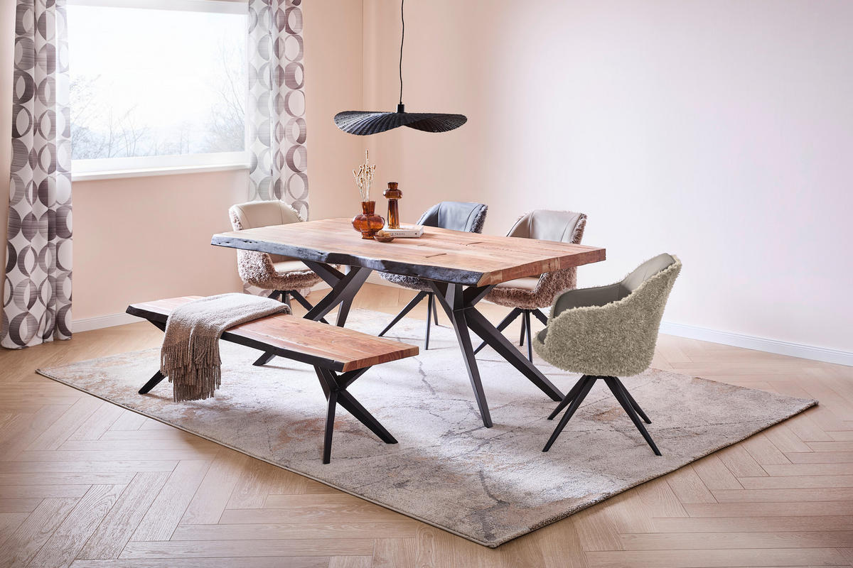 ARMLEHNSTUHL  in Lederlook, Plüsch  - Schwarz/Olivgrün, KONVENTIONELL, Textil/Metall (60/83/65cm) - Landscape