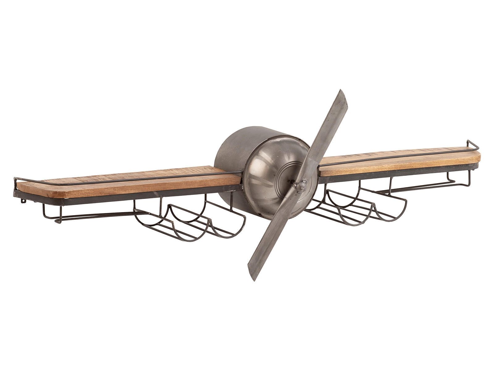 Etajeră De Perete 133/25/27 cm  - culoare natur, Trend, lemn/metal (133/25/27cm) - Ambia Home