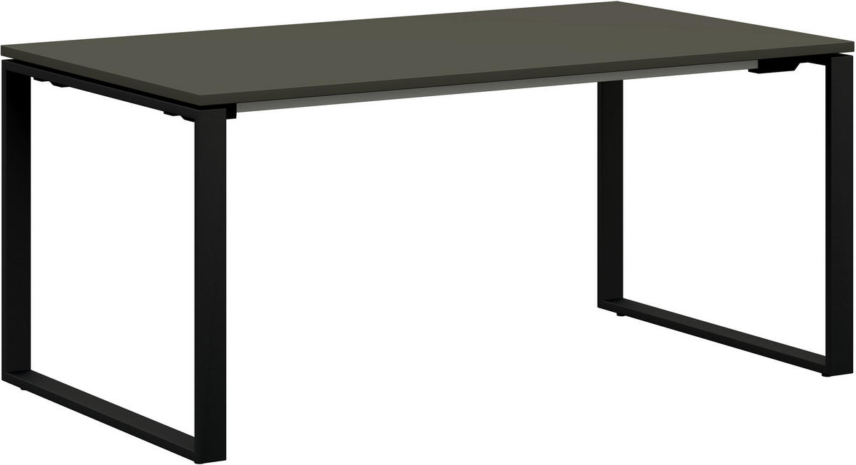 JUGENDSCHREIBTISCH 160/80/72 cm  in Anthrazit, Graphitfarben  - Anthrazit/Graphitfarben, Design, Holzwerkstoff/Metall (160/80/72cm) - Cantus