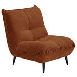 SESSEL in Mikrofaser Terracotta  - Terracotta/Schwarz, KONVENTIONELL, Textil/Metall (89/100/101cm) - Hom`in