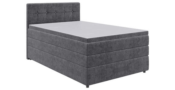 BOXSPRINGBETT 120/200 cm  in Grau  - Schwarz/Grau, KONVENTIONELL, Kunststoff/Textil (120/200cm) - Carryhome