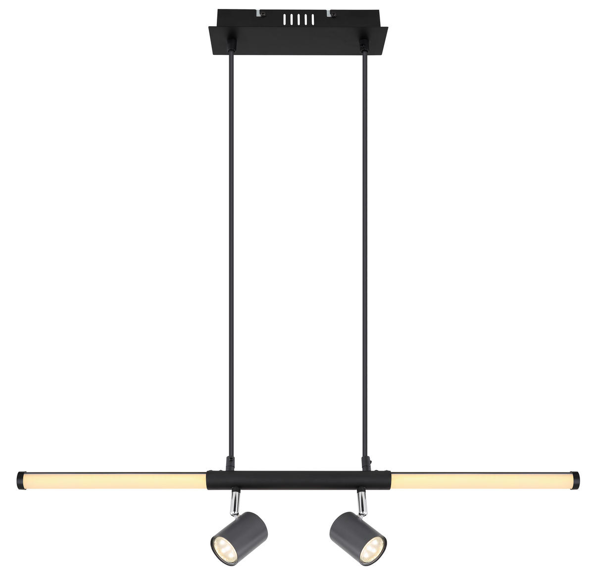 VISEČA LED-SVETILKA   //3000 K/230 V/GU10 - barve kroma/črna, Trend, kovina/umetna masa (80,4/8/120cm)