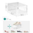SCHUHBOX - Transparent/Weiß, Trend, Kunststoff (33,5/14,3/23,2cm) - Boxxx