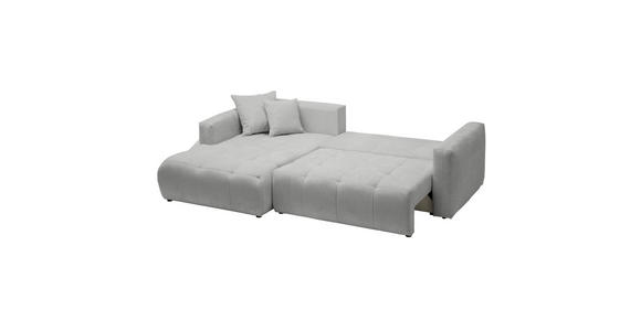 ECKSOFA in Chenille Grau  - Schwarz/Grau, MODERN, Kunststoff/Textil (172/276cm) - Hom`in