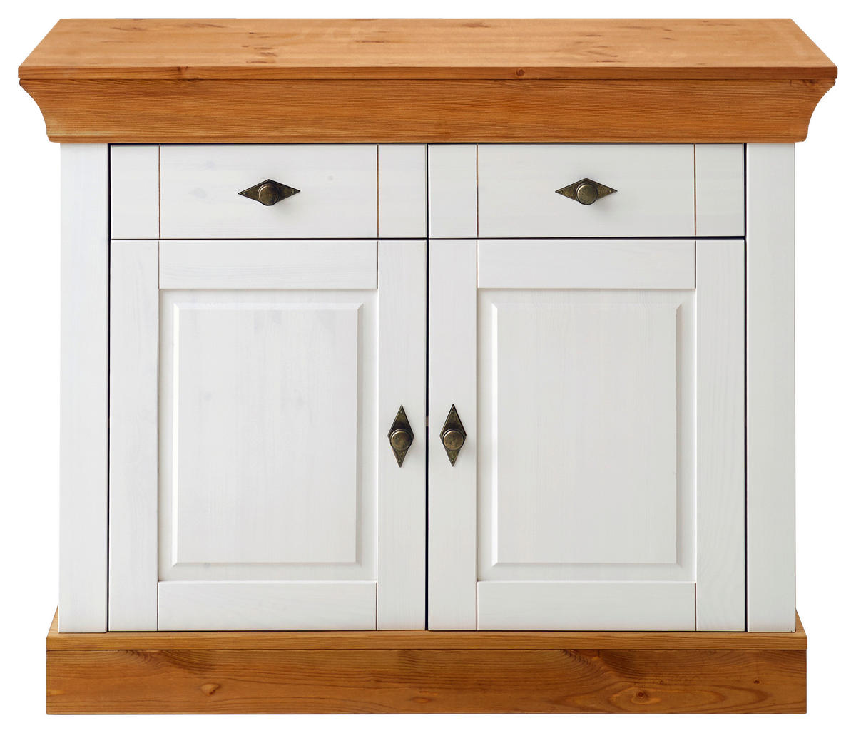 KOMMODE  in 108/85/45 cm  - Bernsteinfarben/Weiß, ROMANTIK / LANDHAUS, Holz/Metall (108/85/45cm) - Boxxx