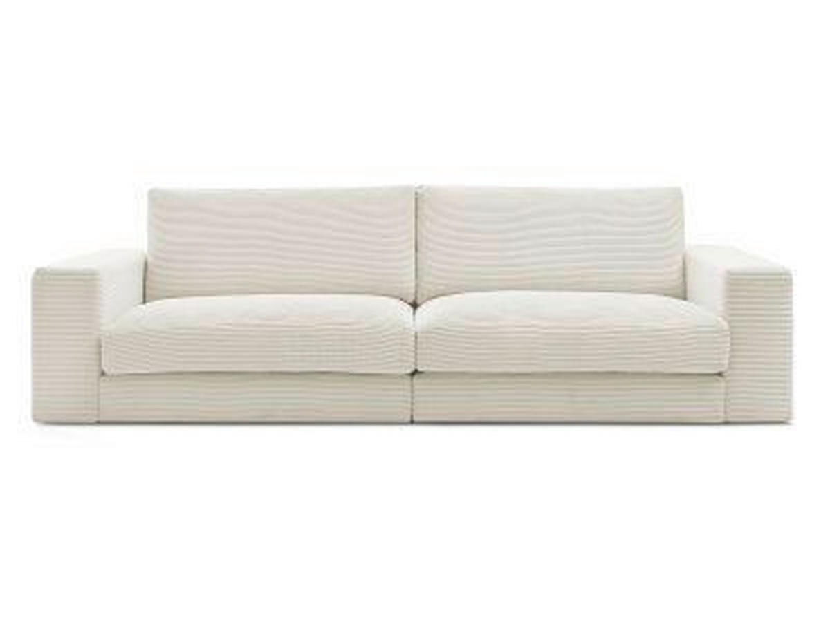 3-SITZER-SOFA LEONARD Cord Beige  - Beige/Schwarz, MODERN, Kunststoff/Textil (274/77/109cm)