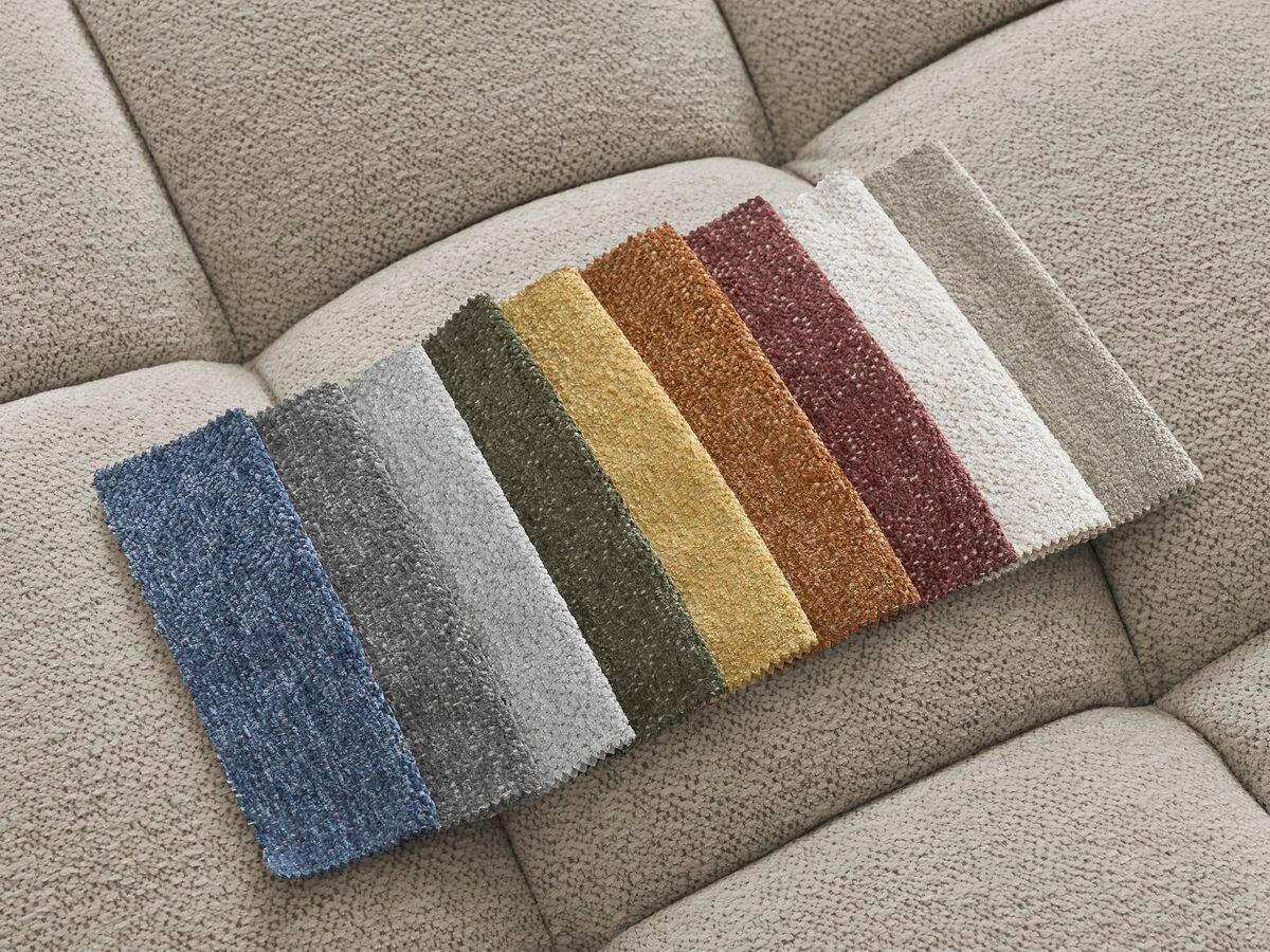 ECKSCHLAFSOFA EVEREST  mit Rücken echt, Armteil links, Armteil rechts Flachgewebe Taupe  - Taupe/Schwarz, MODERN, Kunststoff/Textil (180/318cm) - Livetastic