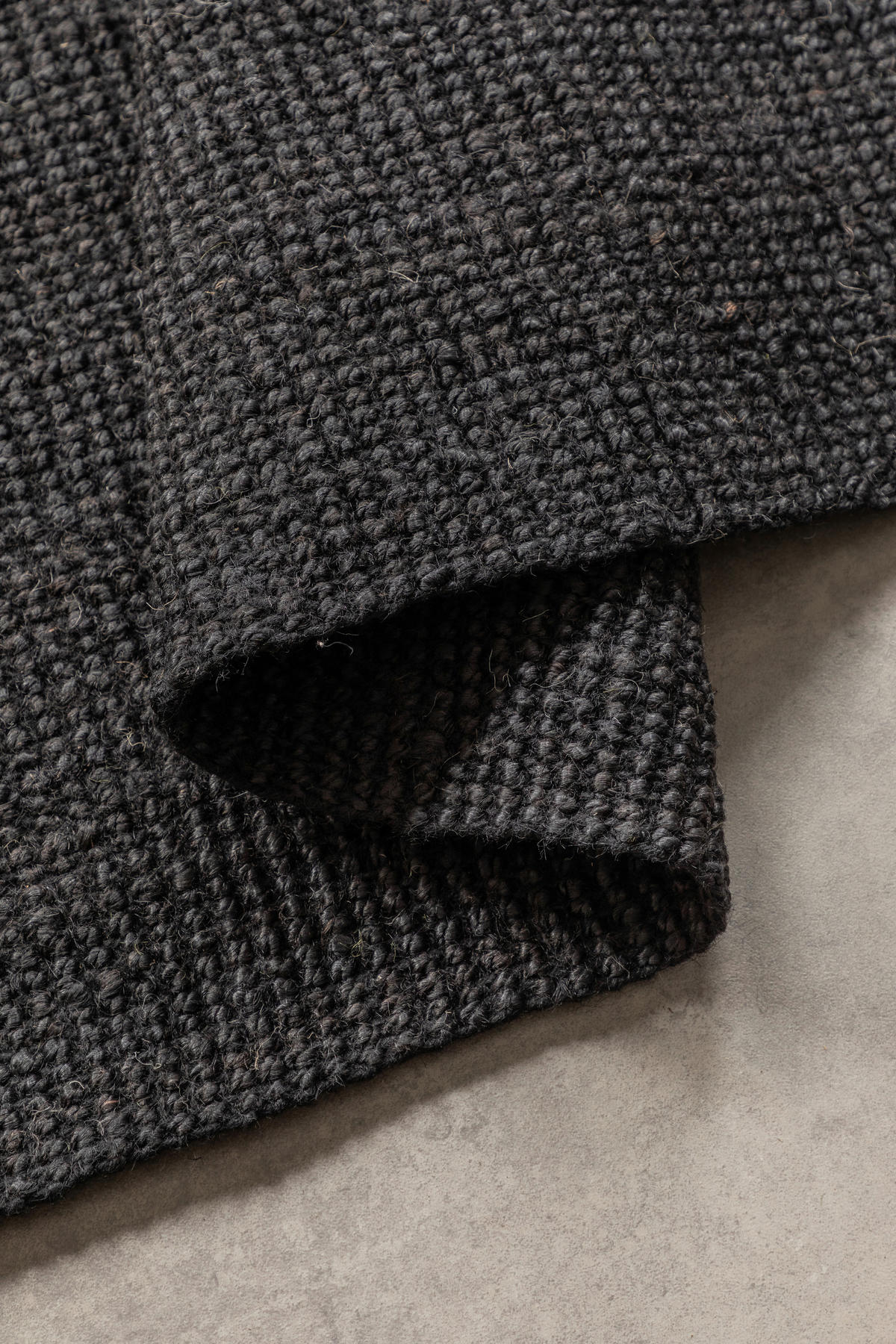 LÄUFER 80/200 cm Bouclé Schwarz  - Schwarz, Basics, Textil (80/200cm) - Linea Natura
