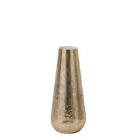 DEKOVASE  - Weiss/Goldfarben, Basics, Metall (19/19/48cm) - Ambia Home