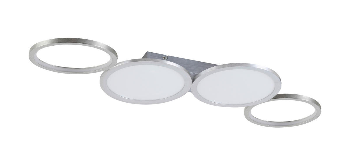 LED-TAKLAMPA 91/34/6 cm  - aluminiumfärg, Design, metall/plast (91/34/6cm) - Novel