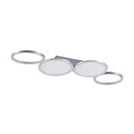 LED-DECKENLEUCHTE 91/34/6 cm   - Alufarben, Design, Kunststoff/Metall (91/34/6cm) - Novel