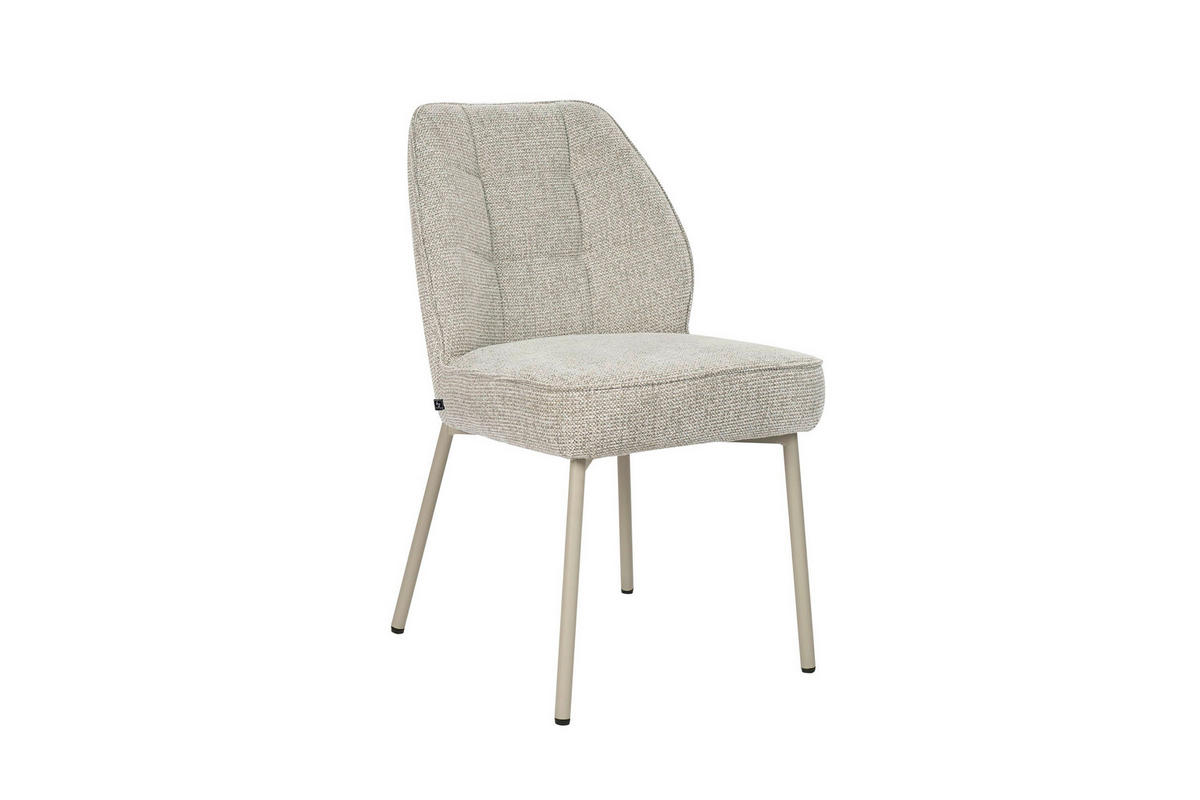 STUHL-SET 2 Stück  Chenille  Beige  - Beige, MODERN, Textil/Metall (48/84/62cm) - MID.YOU