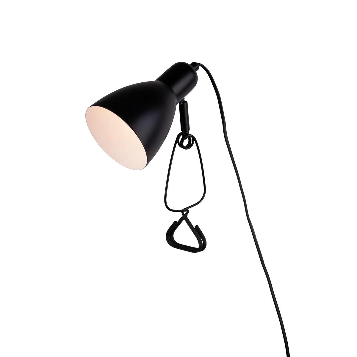 KLEMMLEUCHTE 17/10,5/28 cm   - Schwarz, KONVENTIONELL (17/10,5/28cm) - Näve