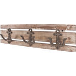 WANDGARDEROBE - Braun, Design, Holz (50/14/7cm) - Carryhome