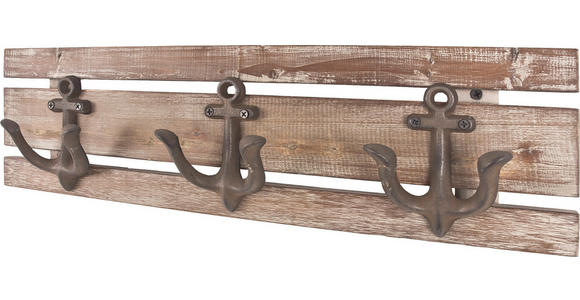 WANDGARDEROBE - Braun, Design, Holz (50/14/7cm) - Carryhome