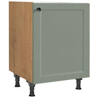 SPÜLENUNTERSCHRANK 60/87/56 cm  in Grün, Eichefarben  - Eichefarben/Schwarz, MODERN, Holzwerkstoff/Metall (60/87/56cm) - Nobilia