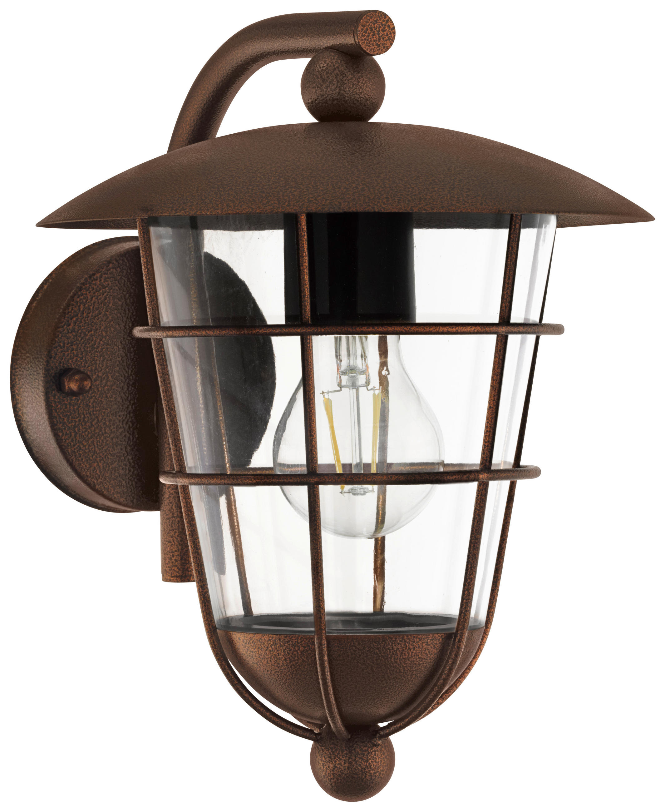 Eglo AUßENWANDLEUCHTE Braun, Zink 22 cm