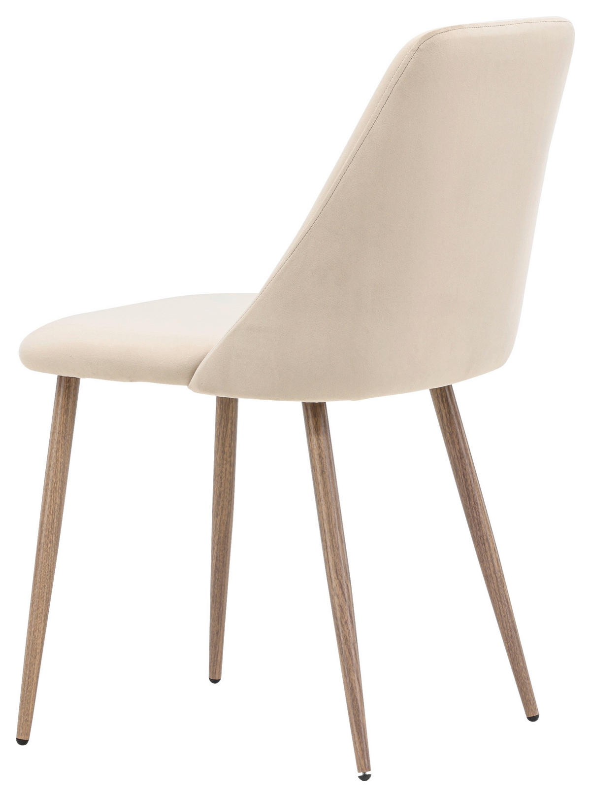 STUHL-SET 2 Stück  in Stahl Samt Metall, Textil  - Beige/Braun, Design, Textil/Metall (49/87/56cm) - Livetastic