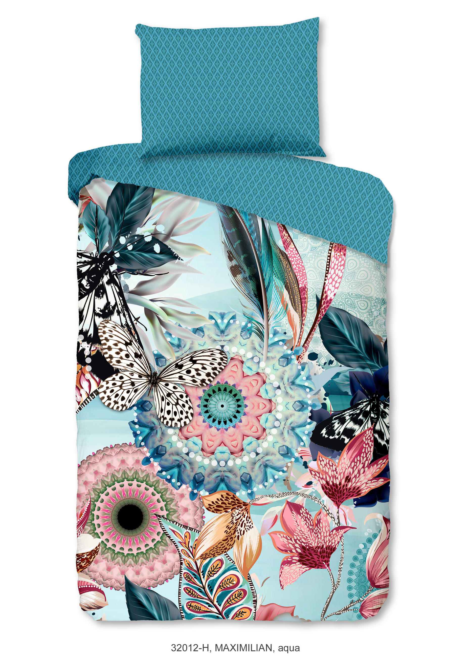 BETTWÄSCHE HIP Satin 140/200 cm  - Türkis/Blau, Design, Textil (140/200cm)