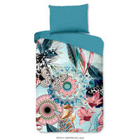 BETTWÄSCHE HIP Satin 140/200 cm  - Türkis/Blau, Design, Textil (140/200cm)