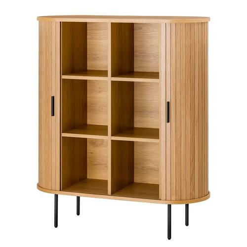 HIGHBOARD Schwarz, Eichefarben  100/118/40 cm  - Eichefarben/Schwarz, LIFESTYLE, Holz/Holzwerkstoff (100/118/40cm) - Lomoco