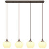 HÄNGELEUCHTE 100/18/120 cm    - Opal/Schwarz, Konventionell, Glas/Textil (100/18/120cm) - Globo