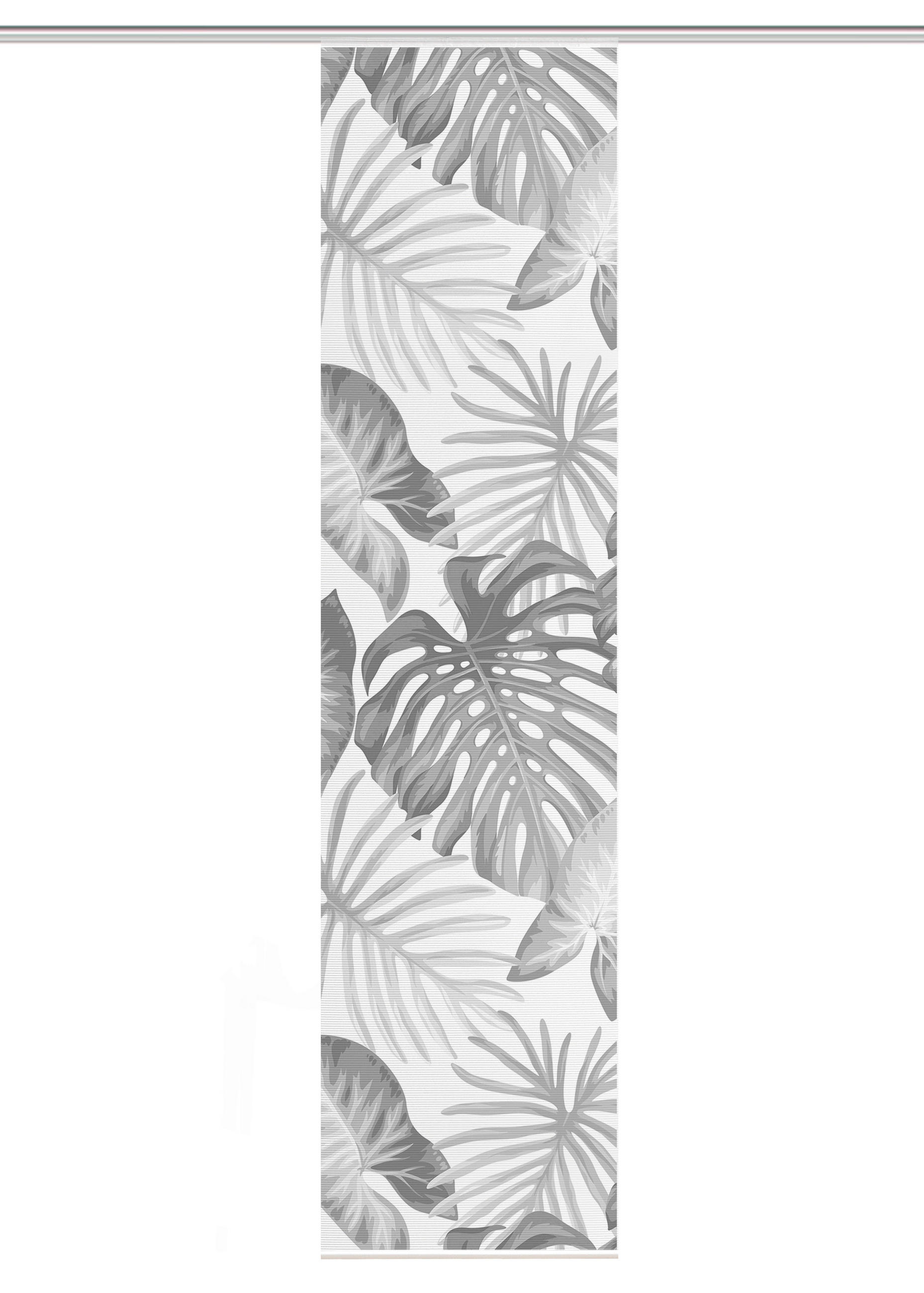 XXXLutz Flächenvorhang Sanja Grau Hochglanz 60x260 cm