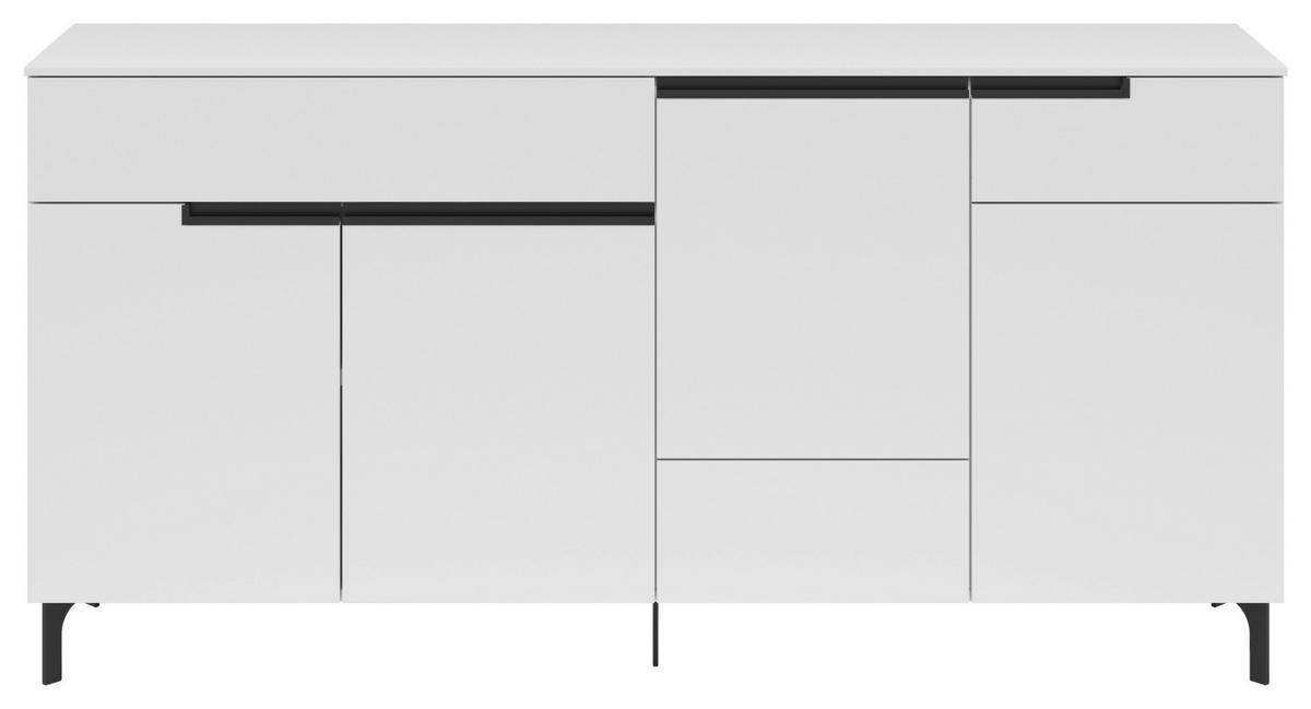 SIDEBOARD  171/85/42 cm 3 Schublade(n)  - Schwarz/Weiß, Design, Holzwerkstoff/Metall (171/85/42cm) - Xora