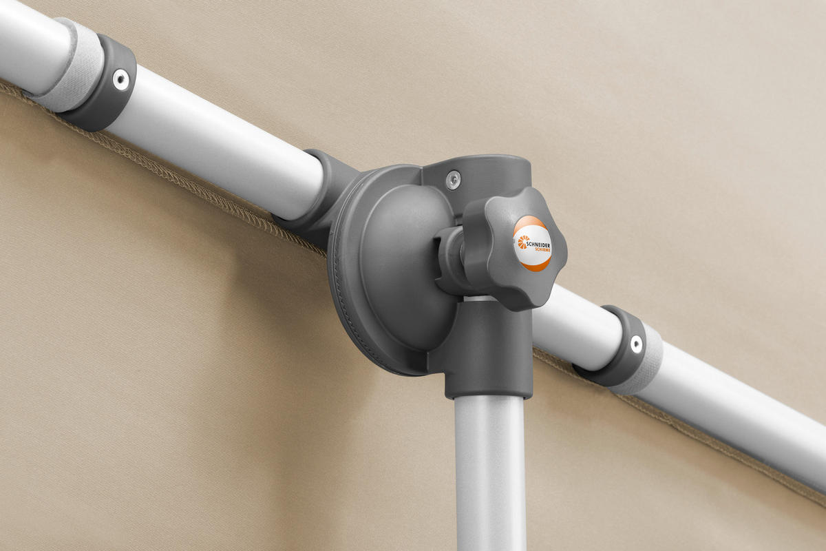 AMPELSCHIRM   - Anthrazit/Naturfarben, Basics, Textil/Metall (190/188/140cm) - Schneider