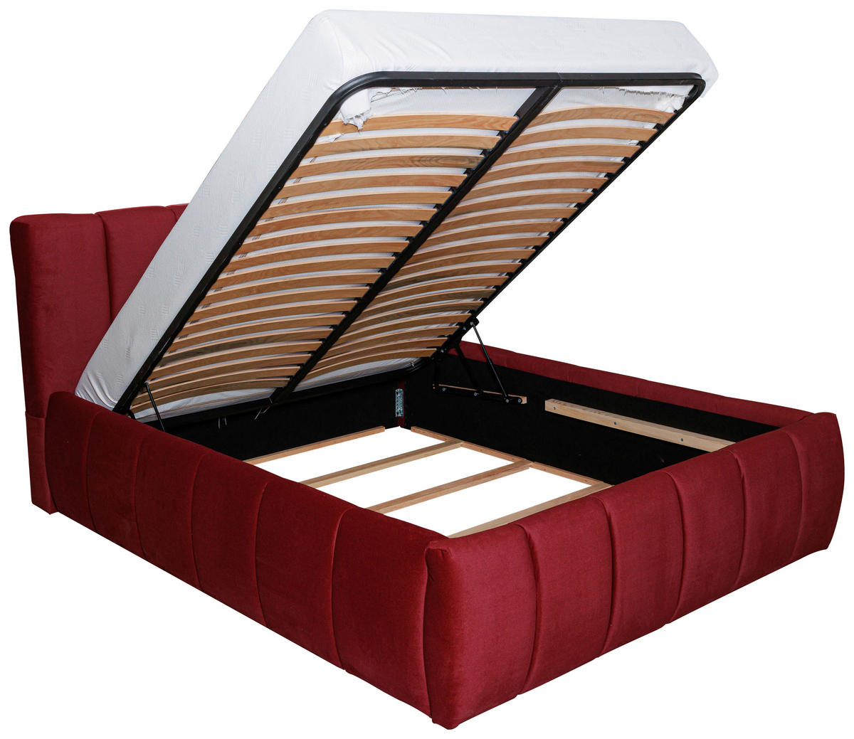 Pat Tapițat 160x200 Cm, vișiniu - vișiniu, Basics (160/200cm) - Hom`in