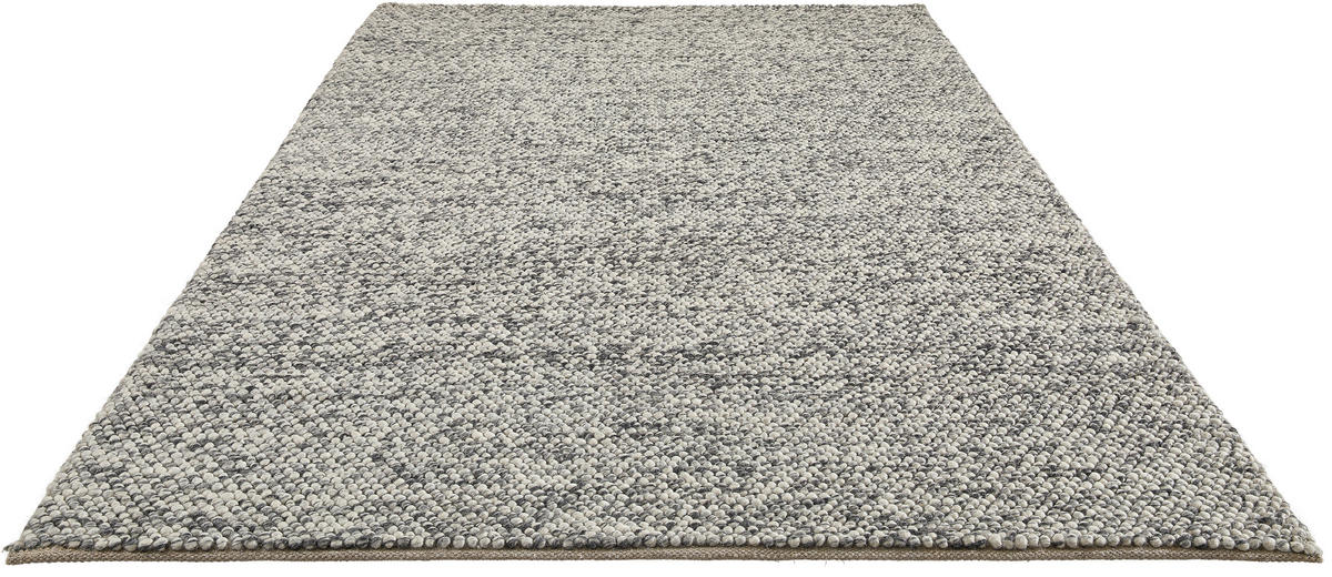 HANDWEBTEPPICH Wohnzimmer 120/160 cm Grau rechteckig  - Grau, Natur, Textil (120/160cm) - Linea Natura