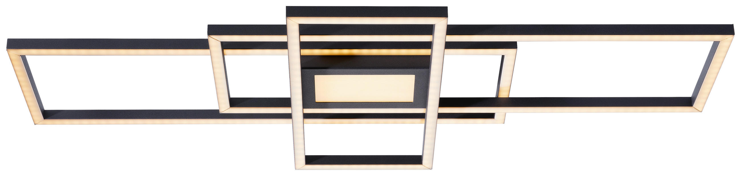 LED-DECKENLEUCHTE Irvine 70/30 cm   - Schwarz, Basics, Kunststoff/Metall (70/30cm) - Novel