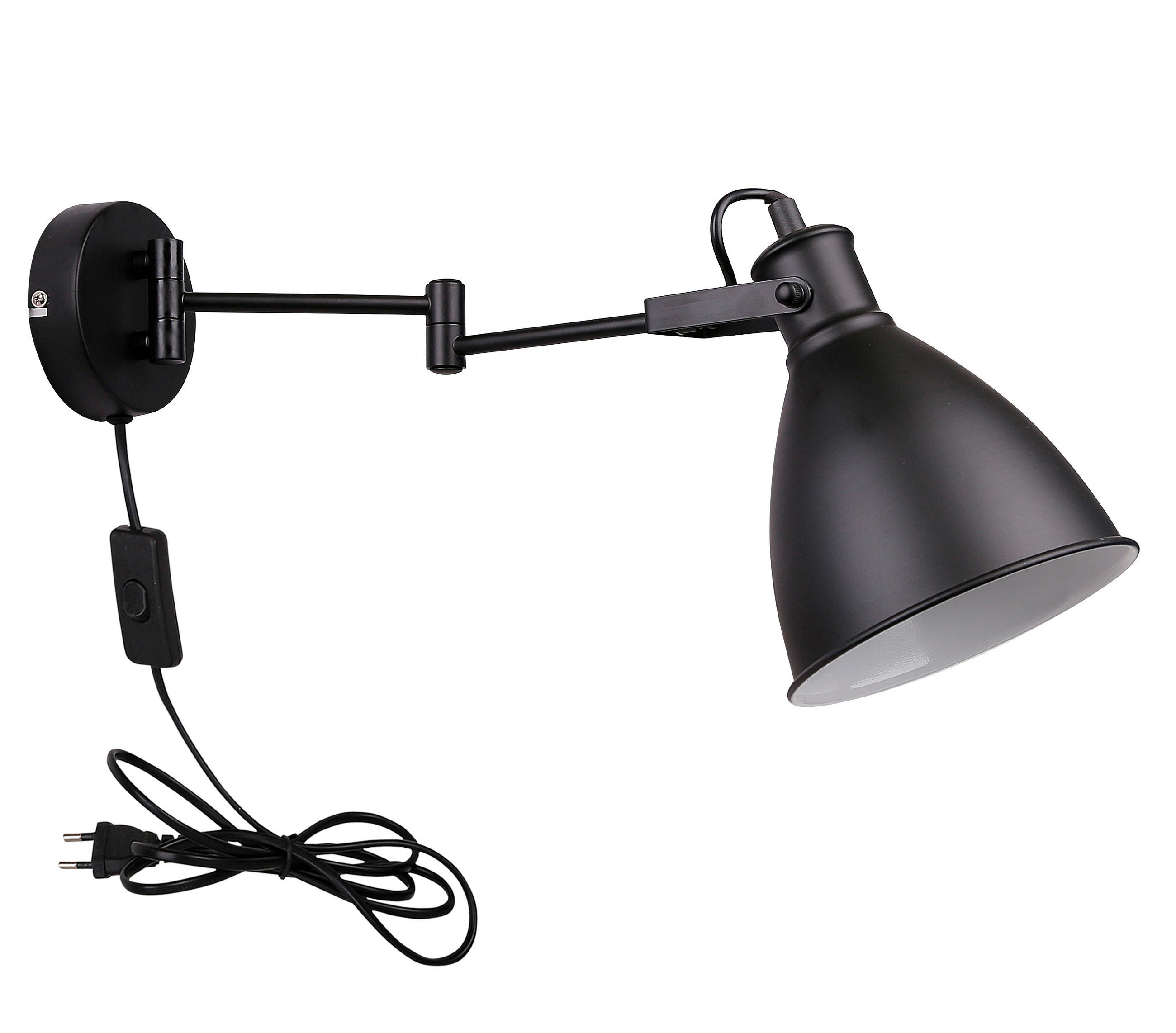 VÄGGLAMPA 16/45,6/18,5 cm   - svart, Basics, metall (16/45,6/18,5cm)