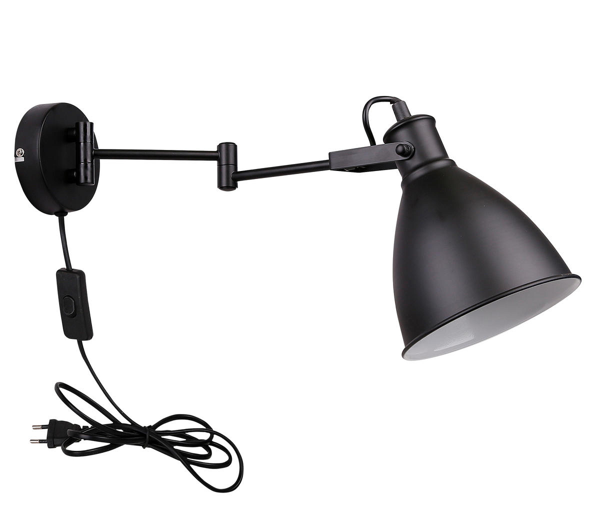 WANDLEUCHTE 16/45,6/18,5 cm  - Schwarz, Basics, Metall (16/45,6/18,5cm)