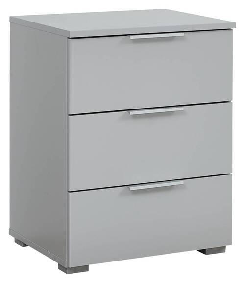 NACHTSCHRANK  - Hellgrau/Alufarben, MODERN, Holzwerkstoff (47/62/42cm) - Rauch Möbel