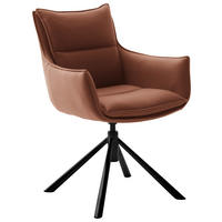 ARMLEHNSTUHL  in Eisen beschichtet  - Rostfarben/Schwarz, Design, Textil/Metall (60/90/65cm) - Novel