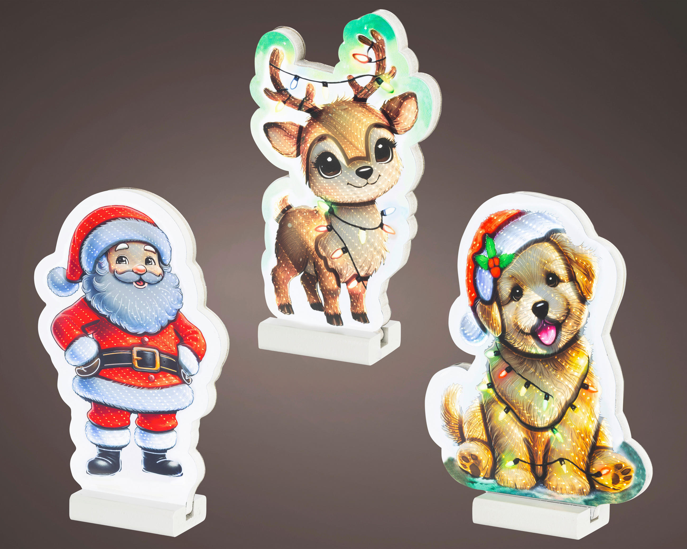 LED KARÁCSONYI FIGURA - fehér, Basics, műanyag (1.3/16.8/22cm)