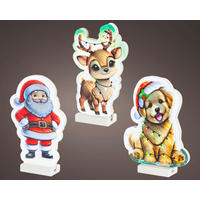 LED KARÁCSONYI FIGURA - fehér, Basics, műanyag (1.3/16.8/22cm)