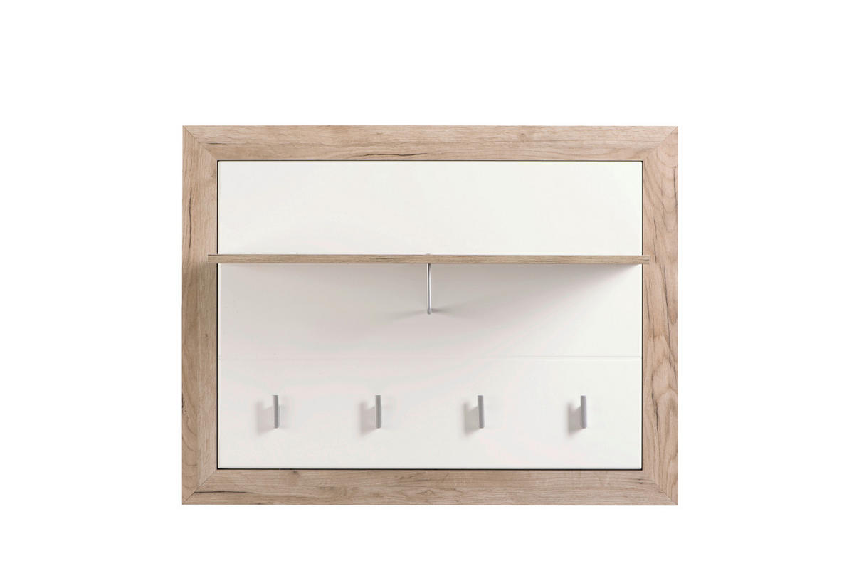 ELŐSZOBAPANEL 93/71/26 cm  - fehér/szürke, Basics, faalapú anyag (93/71/26cm) - Xora