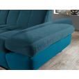 ECKSOFA in Mikrofaser Dunkelblau  - Schwarz/Dunkelblau, Design, Textil/Metall (341/204cm) - Xora