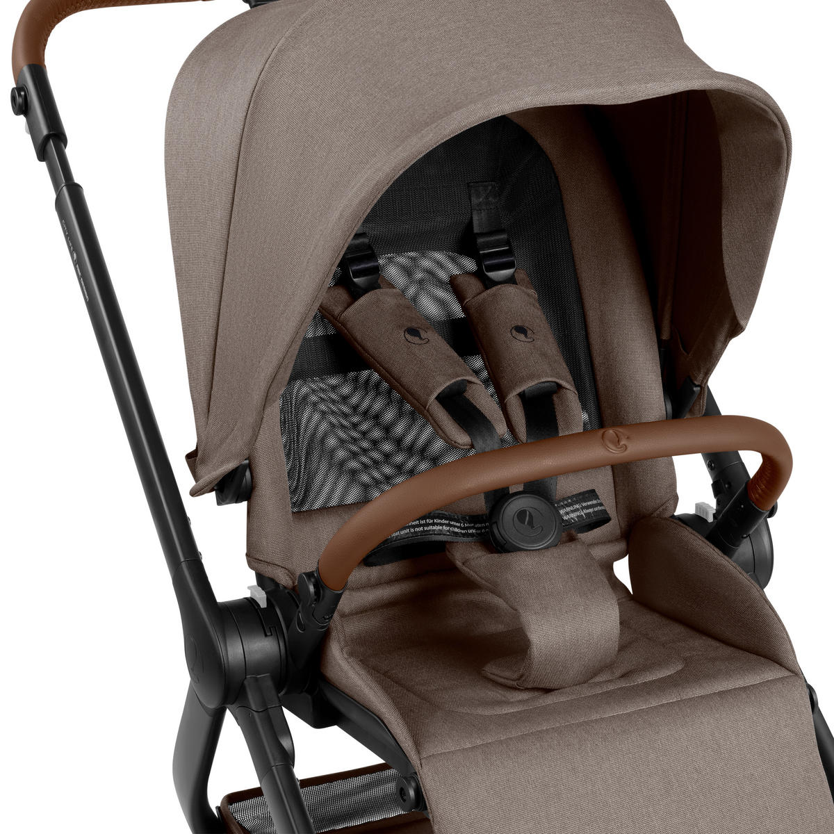 KINDERWAGENSET  City Life All in One Set  Nature  - Graubraun/Schwarz, Basics, Textil/Metall (82/52/107,5cm) - ABC Design