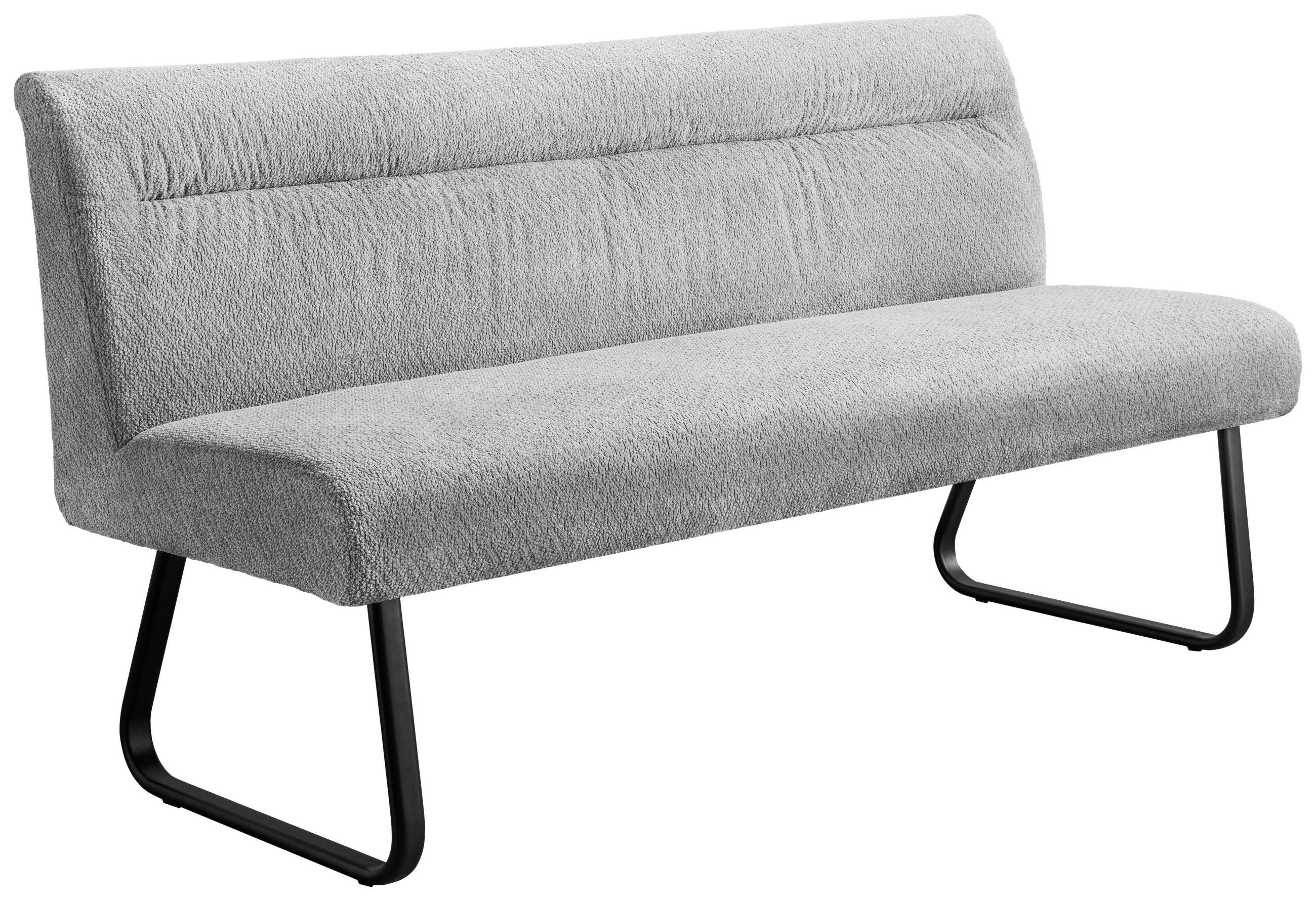 SITZBANK 160/86/61 cm Mikrofaser Grau  - Schwarz/Grau, Design, Textil/Metall (160/86/61cm) - Stylife