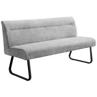 SITZBANK 160/86/61 cm Mikrofaser Grau  - Schwarz/Grau, Design, Textil/Metall (160/86/61cm) - Stylife
